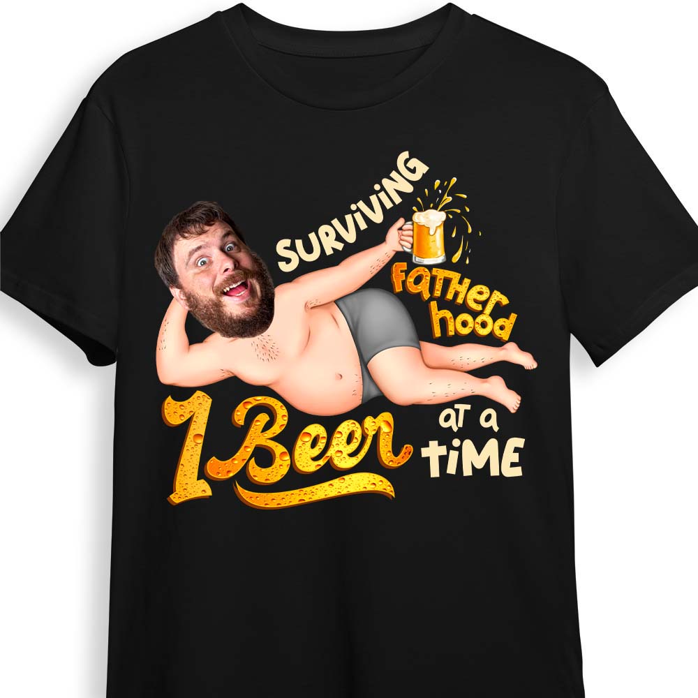 Personalized Surviving Fatherhood One Beer At A Time Shirt Hoodie Sweatshirt 32503 Primary Mockup