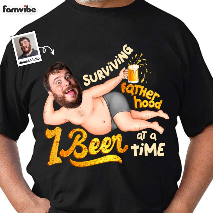 Personalized Surviving Fatherhood One Beer At A Time Shirt - Hoodie - Sweatshirt 32503 1
