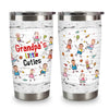 Personalized Gift For Grandpa's Little Cuties Steel Tumbler 32504 1