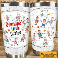 Personalized Gift For Grandpa's Little Cuties Steel Tumbler 32504 thumb 1