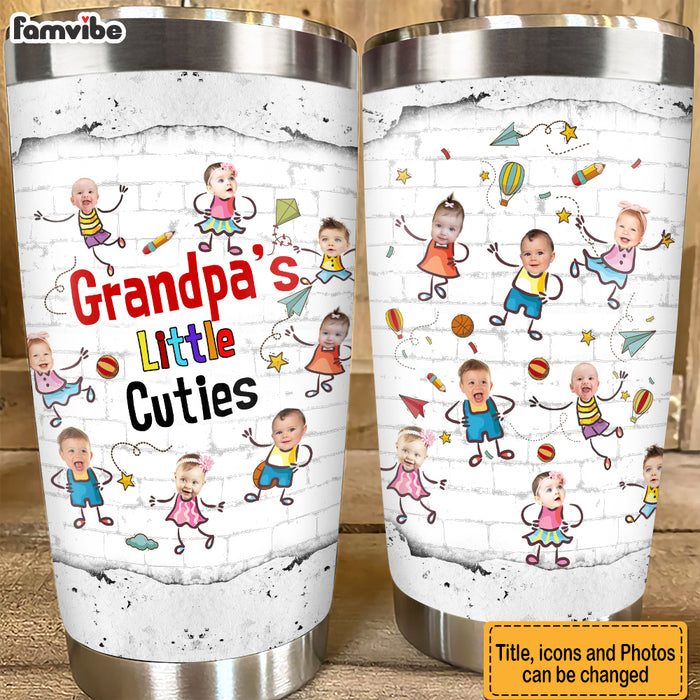 Personalized Gift For Grandpa's Little Cuties Steel Tumbler 32504 1