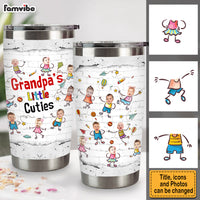 Personalized Gift For Grandpa's Little Cuties Steel Tumbler 32504 thumb 1