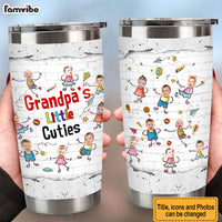 Personalized Gift For Grandpa's Little Cuties Steel Tumbler 32504 thumb 1