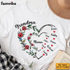 Personalized Gift For Grandma Floral Heart Shirt - Hoodie - Sweatshirt 32512 1