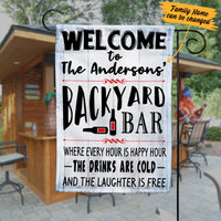 Personalized Backyard Patio Gardening Flag JL211 85O34 thumb 1