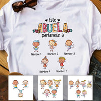 Personalized Spanish Abuela Pertenece Grandma T Shirt AP235 65O36 thumb 1