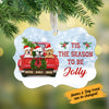 Personalized Dog Red Truck Jolly Christmas MDF Benelux Ornament SOB191 87O58 1