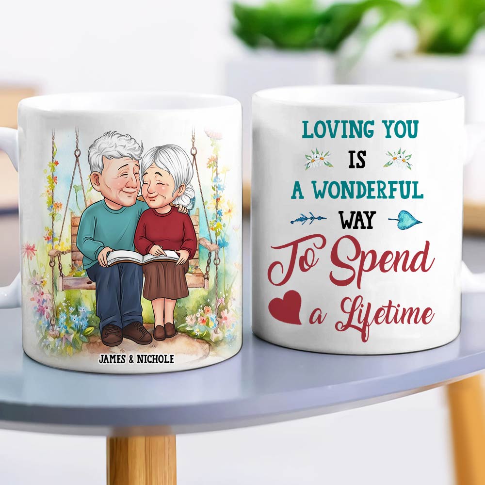 Personalized Gift For Couple Wonderful Way To Spend A Lifetime Mug 31081 Primary Mockup