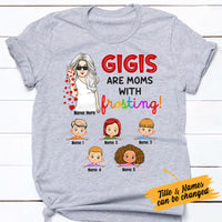 Personalized Mom Grandma Frosting T Shirt JL53 30O53 thumb 1