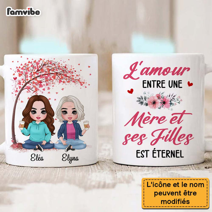 Personalized French Love Between Mom And Daughter Mug 30892 1