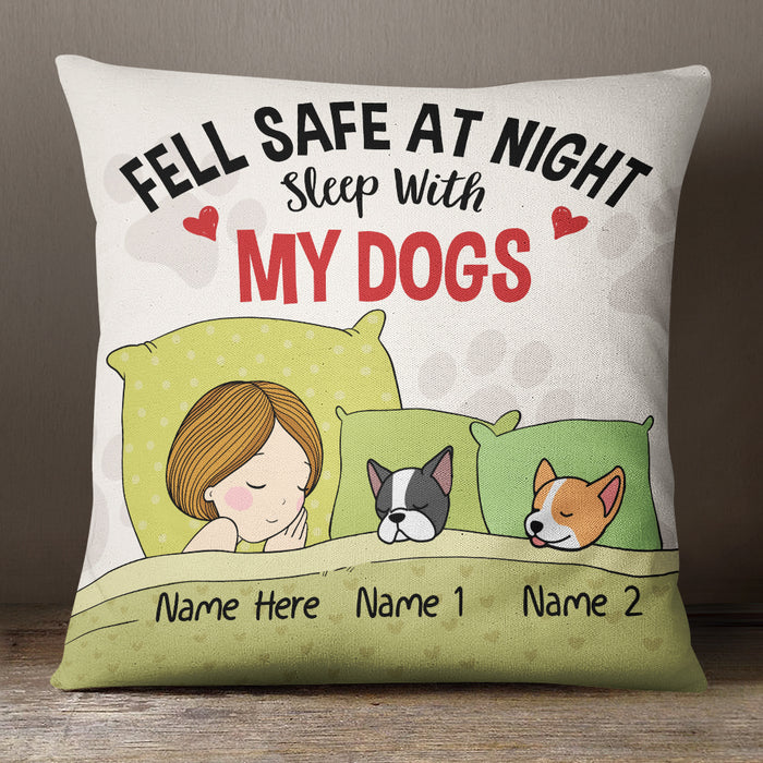 Personalized Feel Safe When Sleep With My Dog Pillow MR191 73O36 (Insert Included) 1