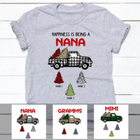 Personalized Grandma Red Truck Christmas Tree T Shirt OB71 95O60 thumb 1