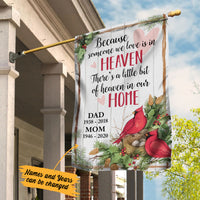 Personalized Mom Dad Memorial Cardinal Bird Garden Flag JL101 95O34 thumb 1