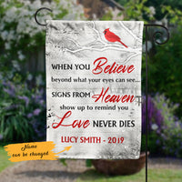 Personalized Memorial Cardinal Flag JL116 85O47 thumb 1