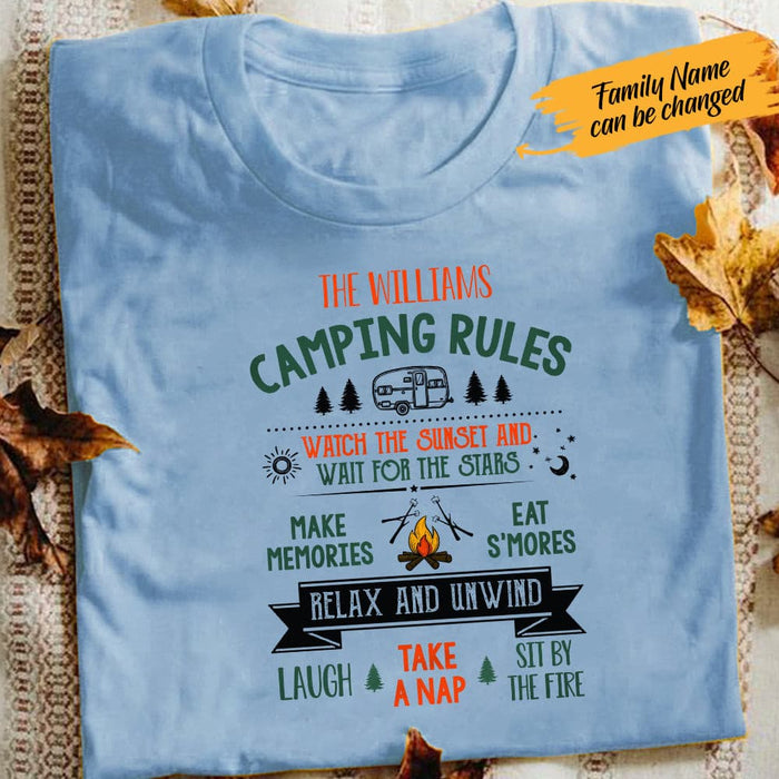 Personalized Camping Husband & Wife White T Shirt JN232 95O65 1