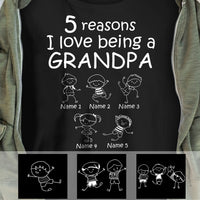 Personalized Grandpa Reasons T Shirt AP11 81O34 thumb 1