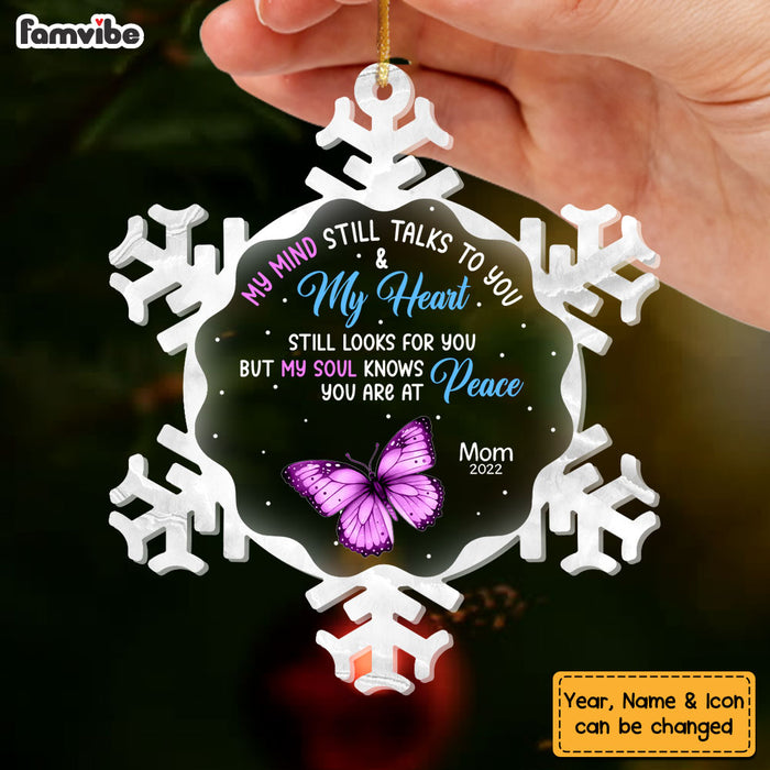 Personalized Memorial Butterfly My Mind My Heart My Soul Ornament 30009 1
