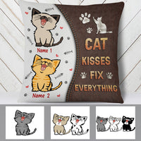 Personalized Cat Kisses Fix Everything Pillow MR241 67O60 thumb 1