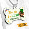 Personalized Dog Kiss Me Irish St Patrick's Day Bone Pet Tag JR203 81O58 1