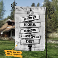 Personalized Family Street Sign Garden Flag JL284 85O57 thumb 1