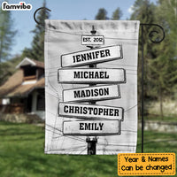 Personalized Family Street Sign Garden Flag JL284 85O57 thumb 1