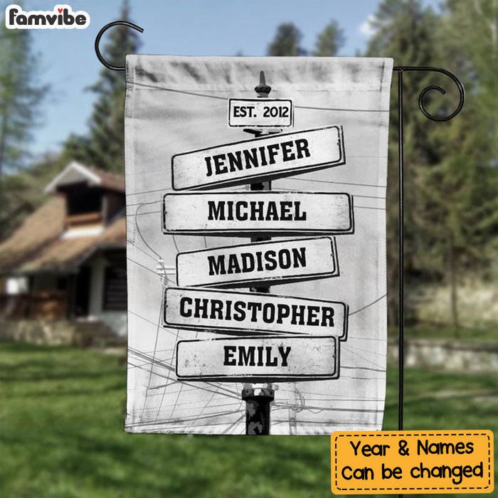 Personalized Family Street Sign Garden Flag JL284 85O57 1