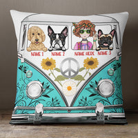 Personalized Dog Hippie Van Pillow AP291 87O36 (Insert Included) thumb 1