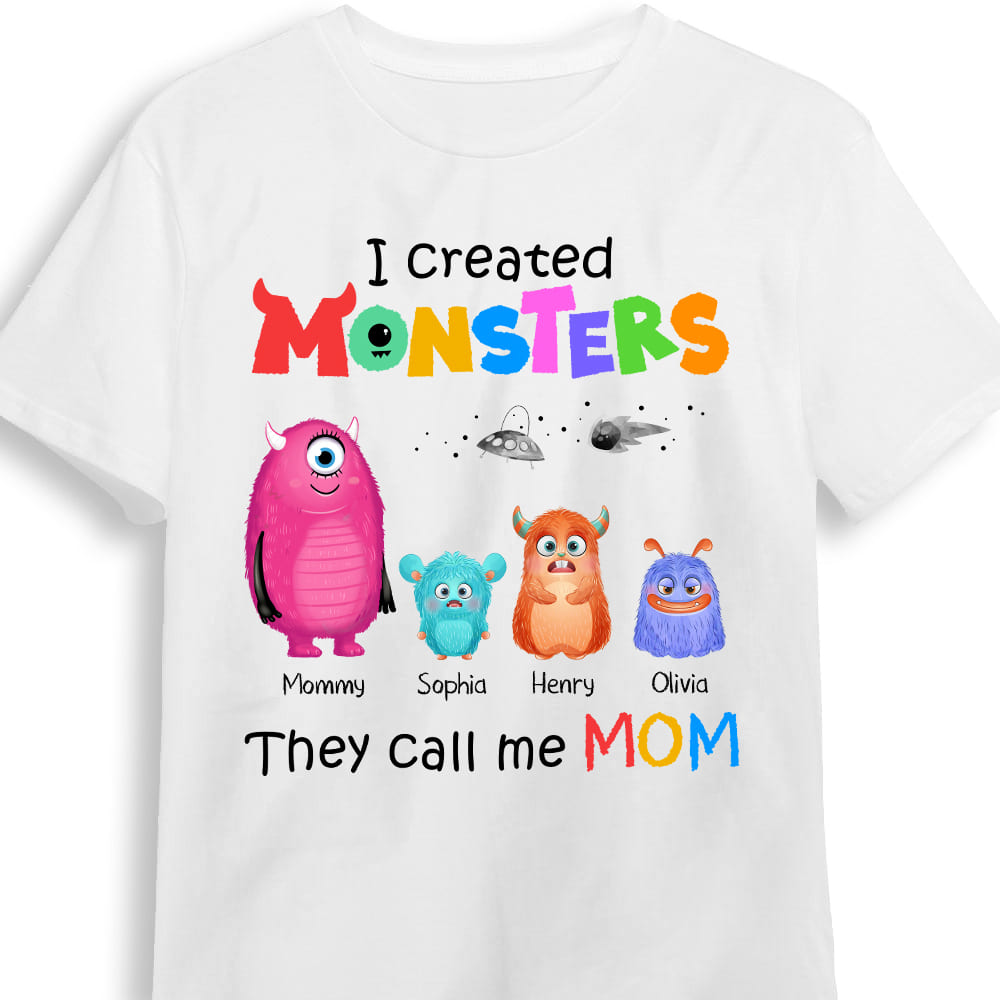 Personalized Mom I Created Monsters Shirt Hoodie Sweatshirt 25337 Primary Mockup