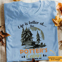 Personalized Family At The Cabin White T Shirt JN252 95O65 thumb 1