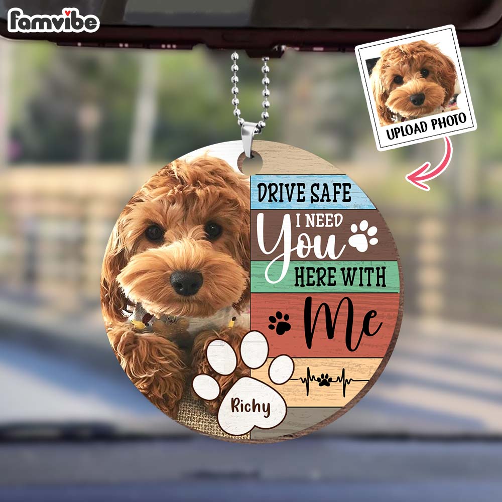 Personalized Gift For Dog Lovers Drive Safe Ornament 31603 Primary Mockup