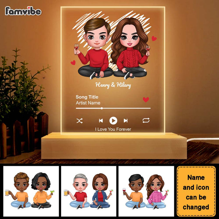 Personalized Custom Song Couples Plaque LED Lamp Night Light 22918 1