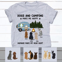 Personalized Dog And Camping Make Me Happy T Shirt OB291 30O58 thumb 1