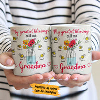 Personalized My Blessings Call Me Grandma Mug NB181 29O36 thumb 1