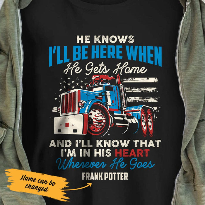 Personalized  Trucker Wife T Shirt JN191 95O53 1