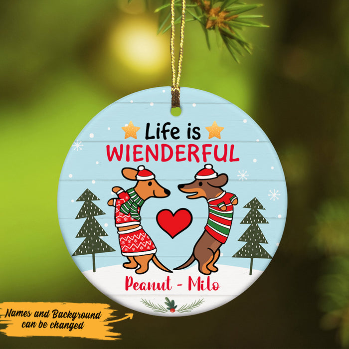 Personalized Dachshund Dog Christmas  Ornament OB64 73O47 1