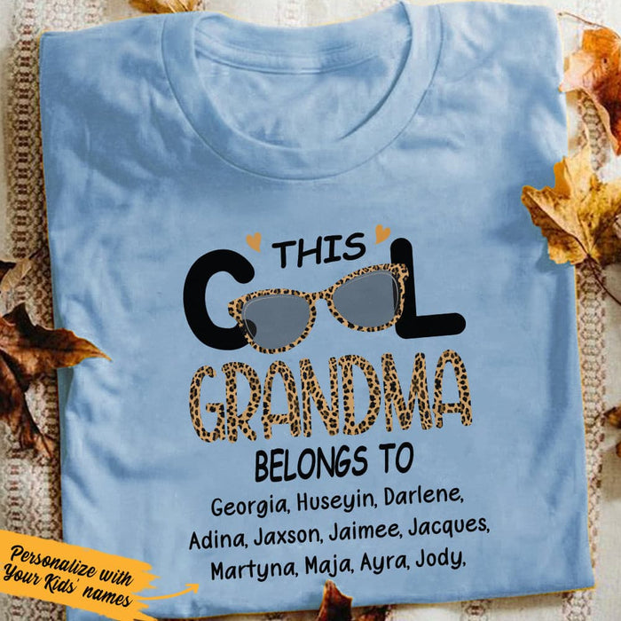 Personalized Cool Grandma White T Shirt JN181 81O36 1