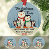 Personalized Christmas Penguin Family Ornament OB22 85O60 1