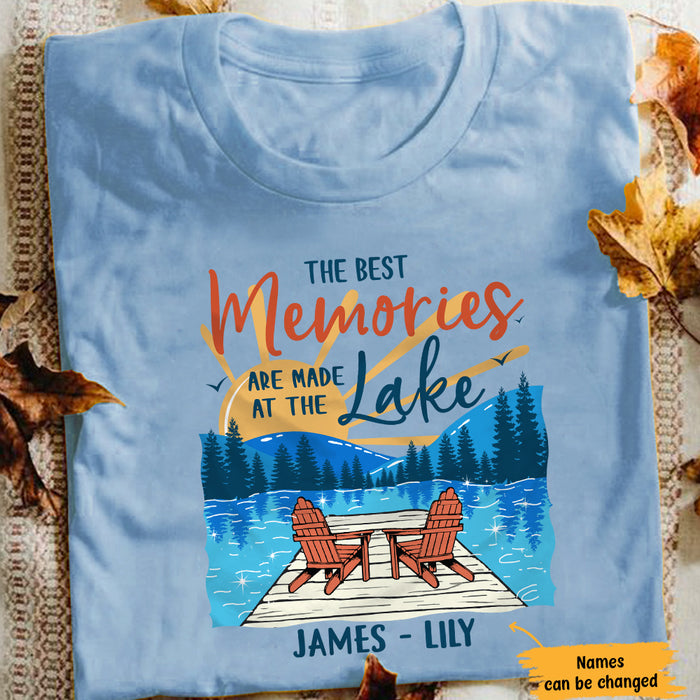 Personalized Lake Husband & Wife White T Shirt JL13 95O65 1