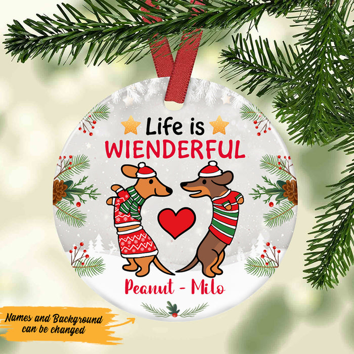 Personalized Dachshund Dog Christmas  Ornament OB64 73O47 1