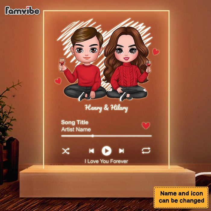 Personalized Custom Song Couples Plaque LED Lamp Night Light 22918 1