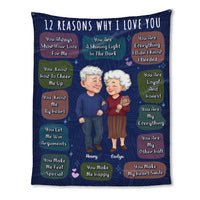 Personalized 12 Reasons Why I Love You Couple Blanket 30713 thumb 1