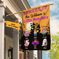 Personalized Halloween Family Garden Flag JL153 95O36 thumb 1
