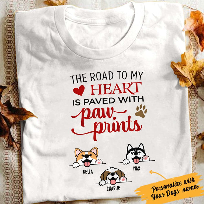 Personalized Dog Paw White T Shirt JN172 67O57 1