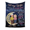 Personalized Gift For Couple Love To The Moon And Back Blanket 31277 1