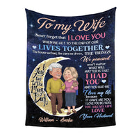 Personalized Gift For Couple Love To The Moon And Back Blanket 31277 thumb 1