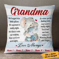 Personalized Elephant Gift For Grandma  Pillow OB54 65O53 thumb 1