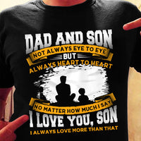 Dad And Son Heart To Heart T Shirt  DB222 30O36 thumb 1