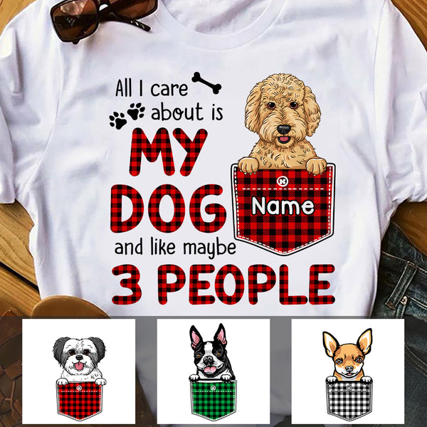 Pawarts All I Care About Is Pet Name Custom Dog Shirt