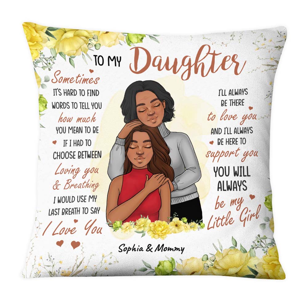 Personalized Gift To Daughter From Mom Pillow 25078 Primary Mockup