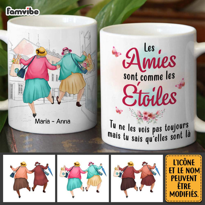 Personalized French Les Amies Sont Comme Les Étoiles Mug 30827 1